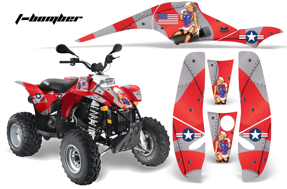 Polaris Scrambler 500 Trlblazer 350 Graphics TBomber Red